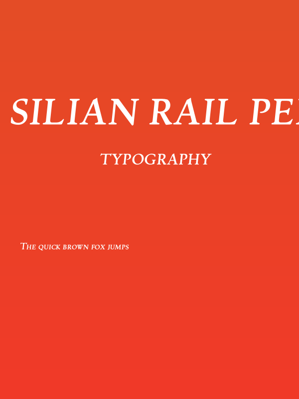 Silian Rail PERSONAL USE Italic Poster