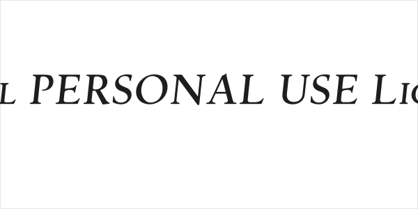 Silian Rail PERSONAL USE Light Italic Logo