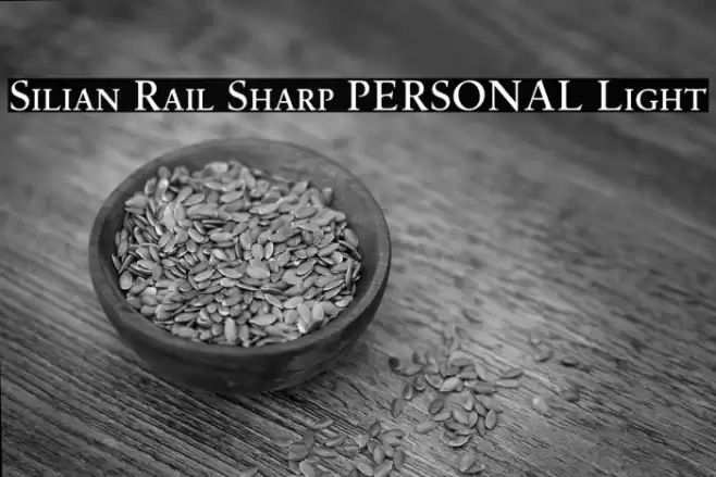 Silian Rail Sharp PERSONAL Light Font examples