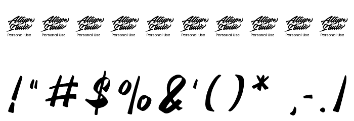 Silintho - Personal Use Font OTHER CHARS