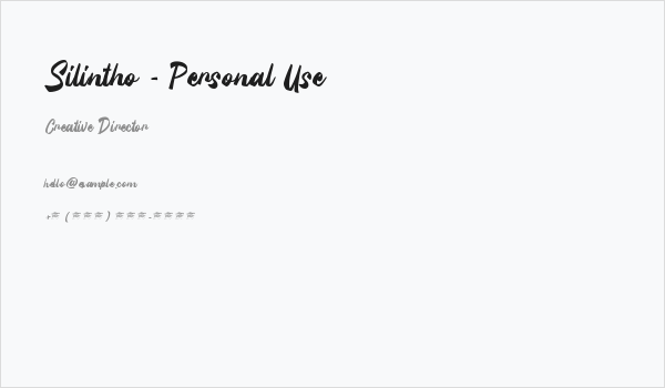 Silintho - Personal Use Business Card