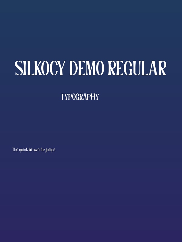 Silkocy DEMO Regular Poster