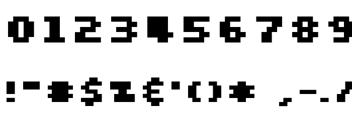 Silkscreen Bold Font OTHER CHARS