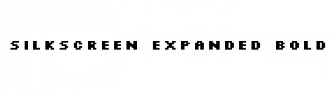 Silkscreen Expanded Bold  Frei Schriftart Herunterladen