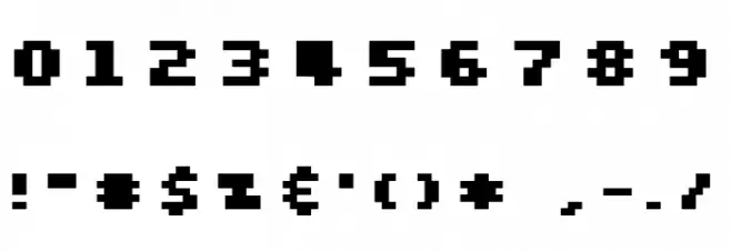 Silkscreen Expanded Bold Font OTHER CHARS