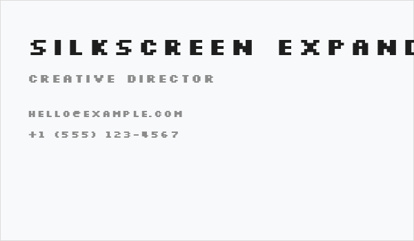 Silkscreen Expanded Bold Business Card