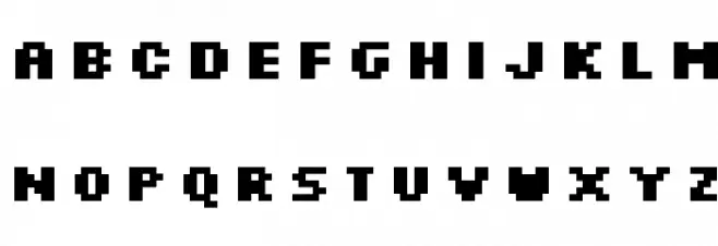 Silkscreen Expanded Bold Шрифта ВЕРХНИЙ