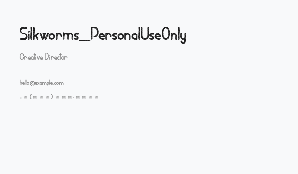 Silkworms_PersonalUseOnly Business Card