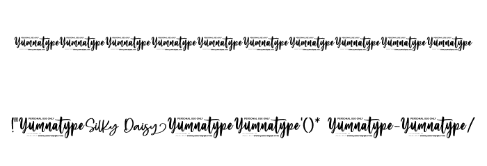 Silky Daisy Personal Use Font OTHER CHARS