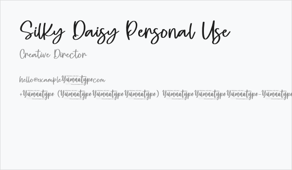 Silky Daisy Personal Use Business Card