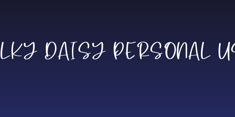 Silky Daisy Personal Use Social Header