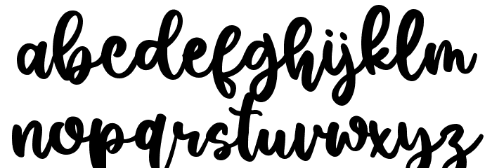 Silky Smoke Font LOWERCASE