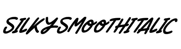 Silky Smooth Italic Font