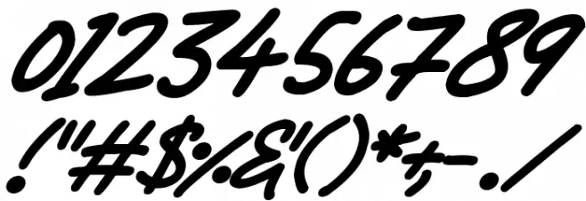 Silky Smooth Italic Шрифта ДРУГИЕ символов
