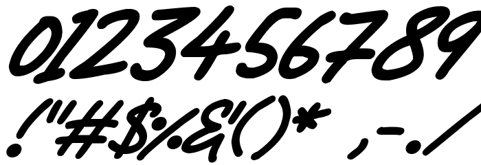Silky Smooth Italic Font OTHER CHARS