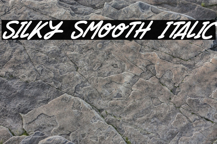 Silky Smooth Italic Font examples