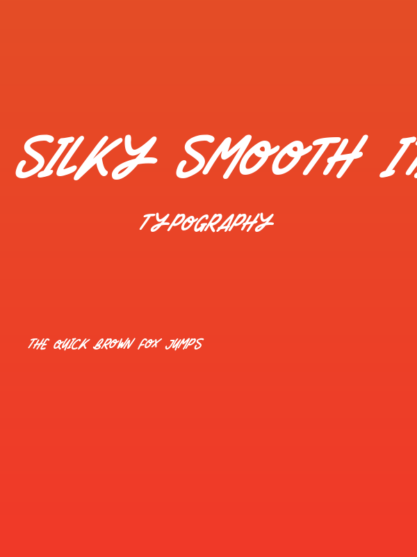Silky Smooth Italic Poster