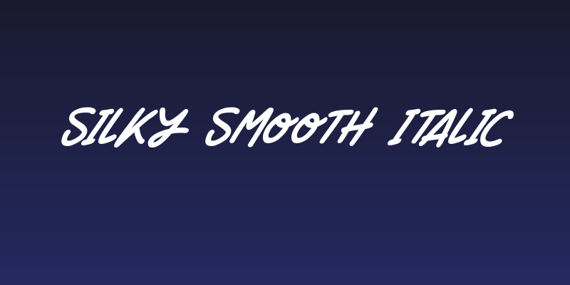 Silky Smooth Italic Social Header