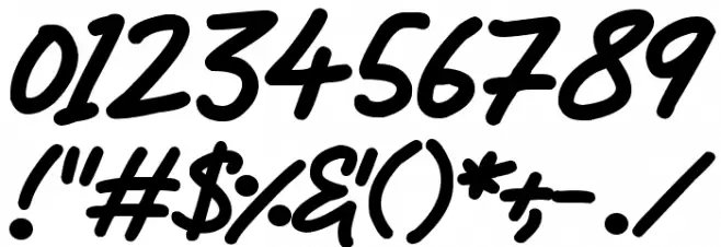 Silky Smooth Font OTHER CHARS