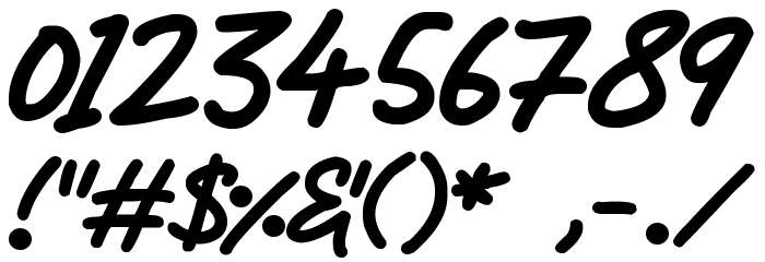 Silky Smooth Font OTHER CHARS