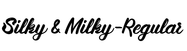 Silky&Milky-Regular  Frei Schriftart Herunterladen