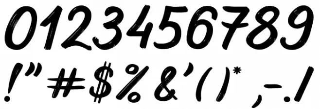 Silky&Milky-Regular Font OTHER CHARS