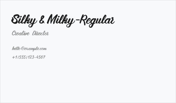 Silky&Milky-Regular Business Card