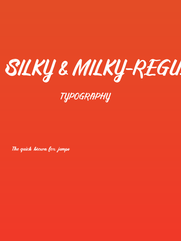 Silky&Milky-Regular Poster