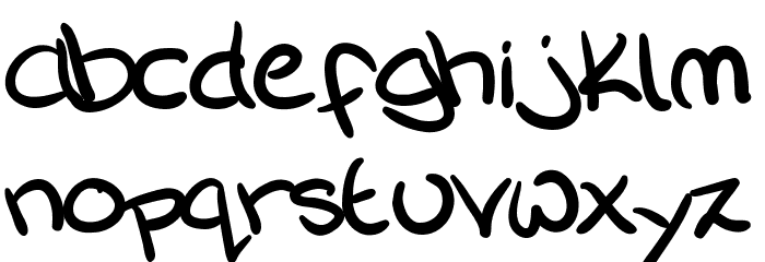 SilkyWritten Font LOWERCASE