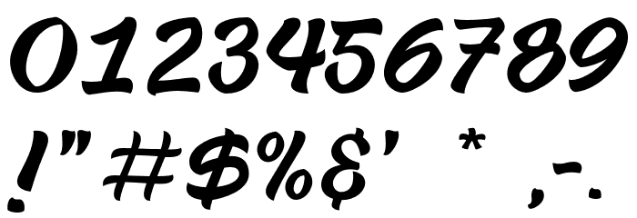 SilkystringBrushFREE-Regular Font OTHER CHARS