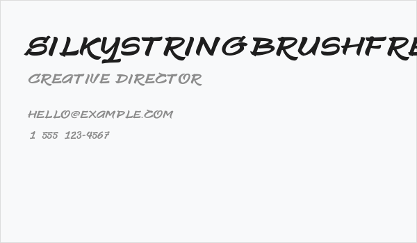 SilkystringBrushFREE-Regular Business Card