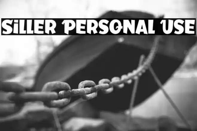 Siller Personal Use Font examples