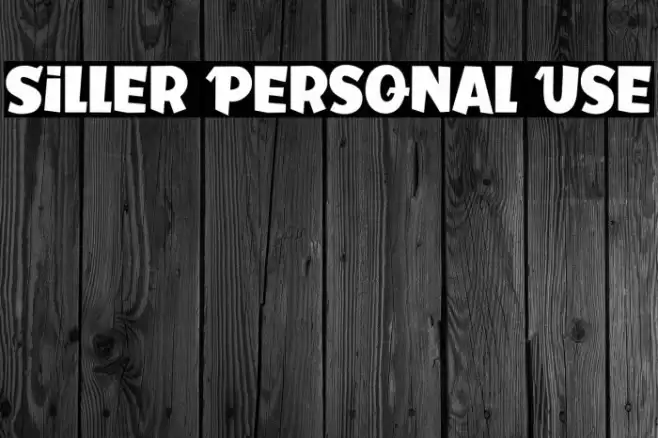 Siller Personal Use Font examples