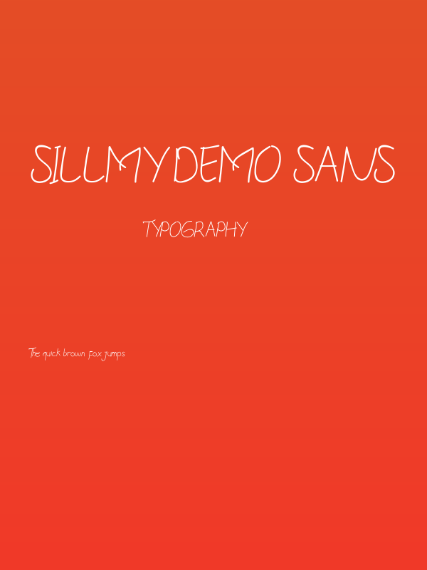 Sillmy DEMO Sans Poster
