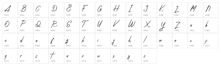 Silloute FREE Character Map