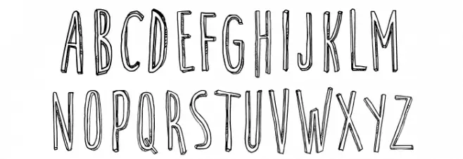 Silly Cartoon フォント 大文字