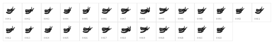 Silly Donkey Regular Character Map