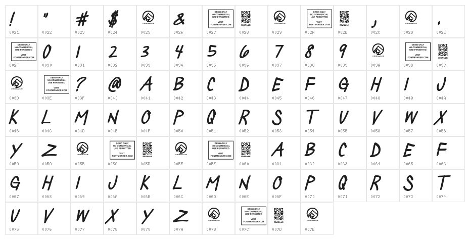 Silly Games Bold Italic Character Map