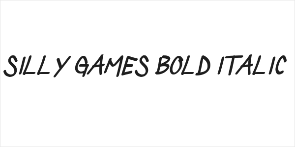 Silly Games Bold Italic Logo