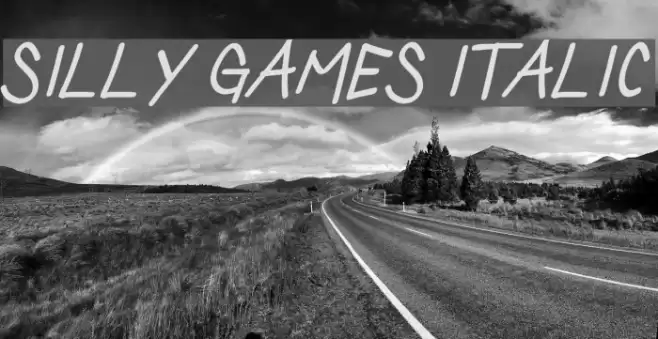 Silly Games Italic Font examples