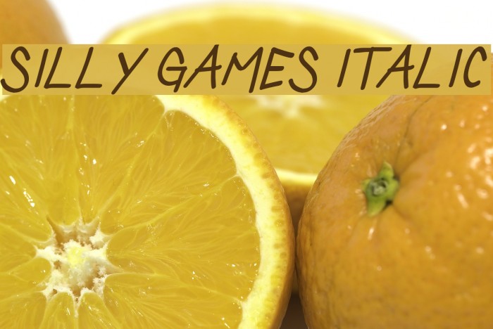 Silly Games Italic Font examples