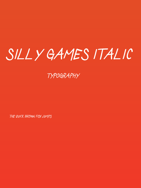 Silly Games Italic Poster