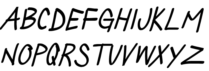 Silly Games Italic Font LOWERCASE