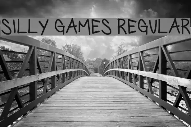 Silly Games Regular Schriftart examples