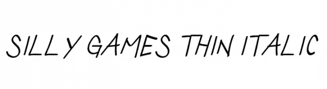 Silly Games Thin Italic  Frei Schriftart Herunterladen