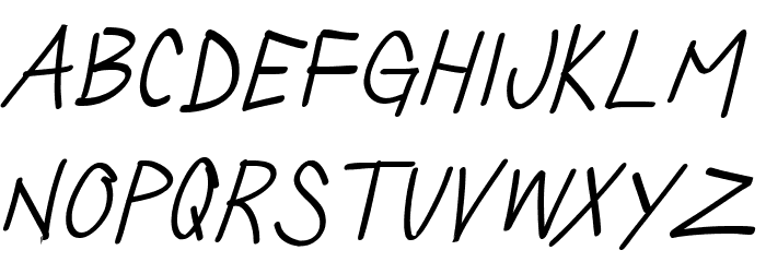 Silly Games Thin Italic Font LOWERCASE