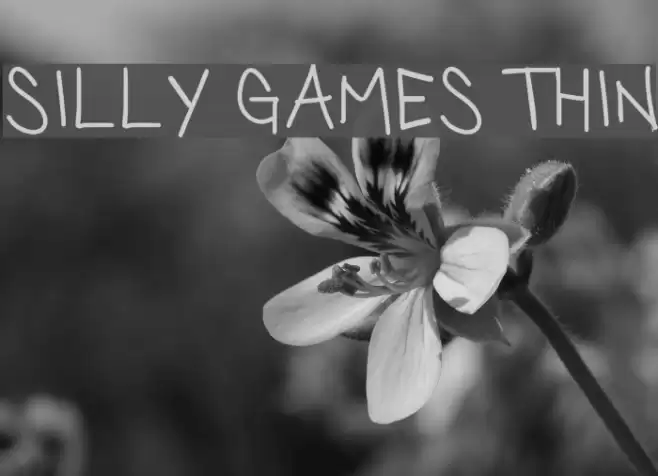 Silly Games Thin Font examples