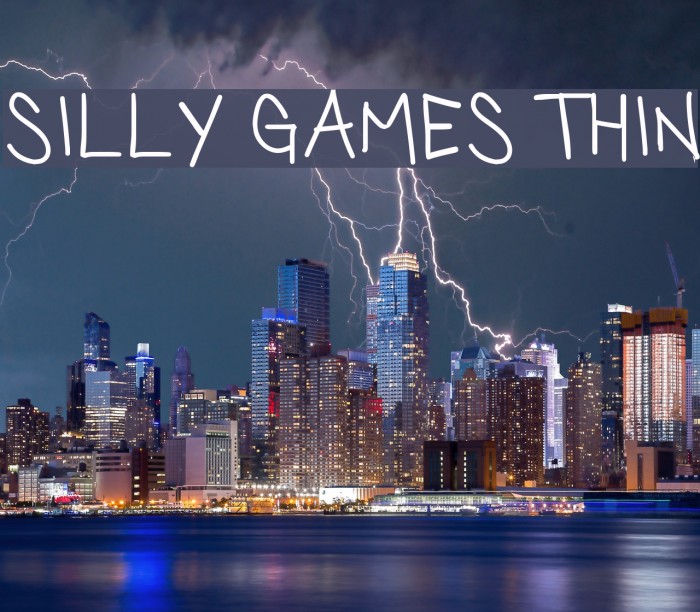 Silly Games Thin Font examples