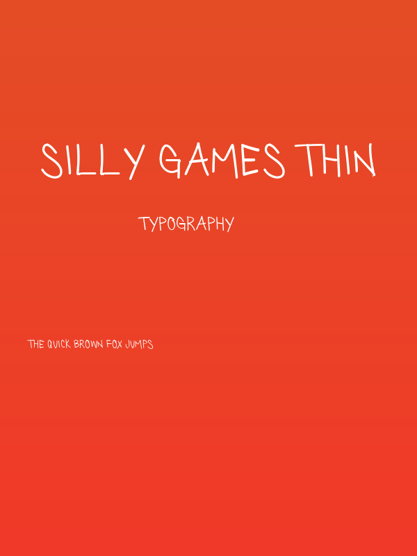 Silly Games Thin Poster