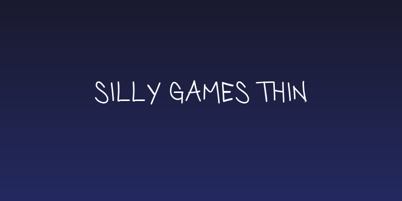 Silly Games Thin Social Header